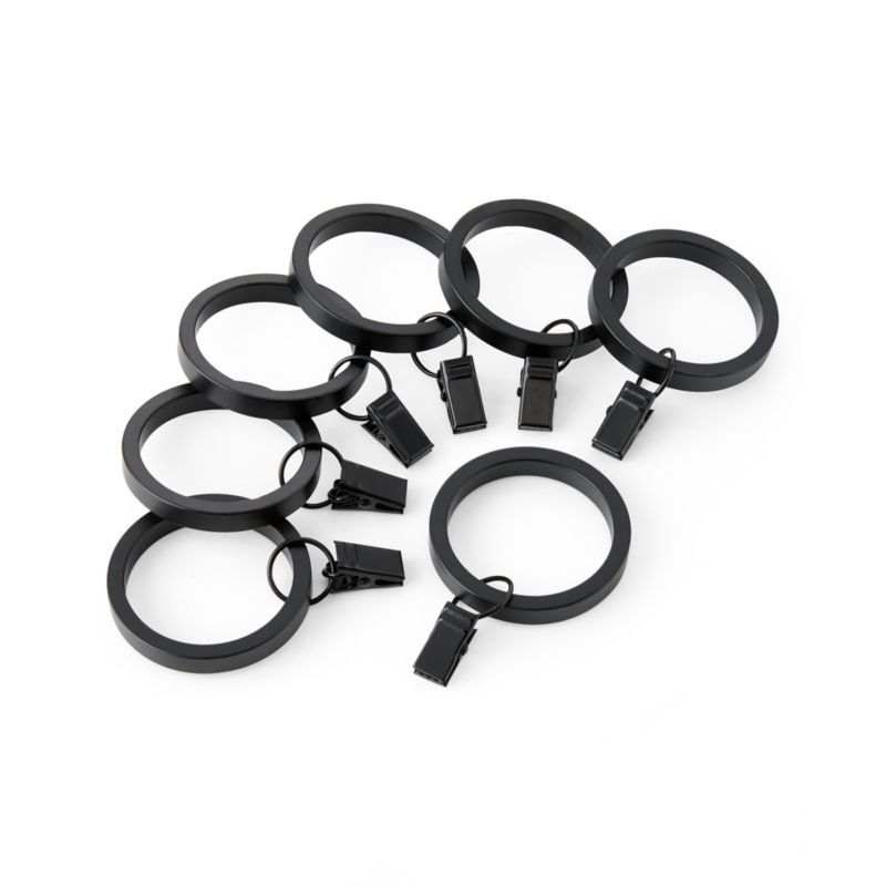 CB Matte Black Curtain Rings, Set of 7 + Reviews | Crate and Barrel | Crate & Barrel