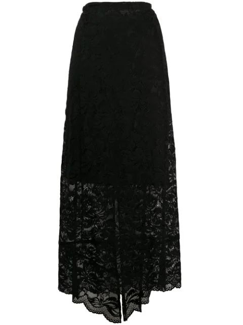 split-hem lace midi skirt | Farfetch (UK)