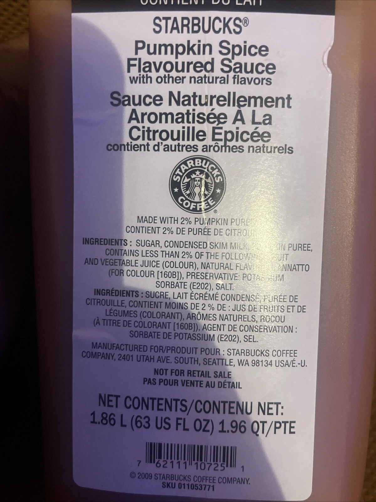 Starbucks Pumpkin Spice Sauce BB Jan 2025 | eBay US