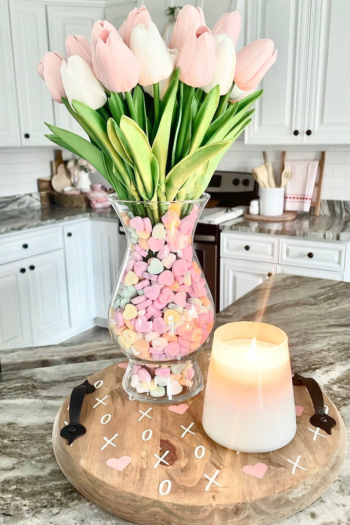 Easy Valentine centerpiece 
* round valentines serving tray was made at A&R workshop

#LTKSeasonal #LTKstyletip #LTKhome