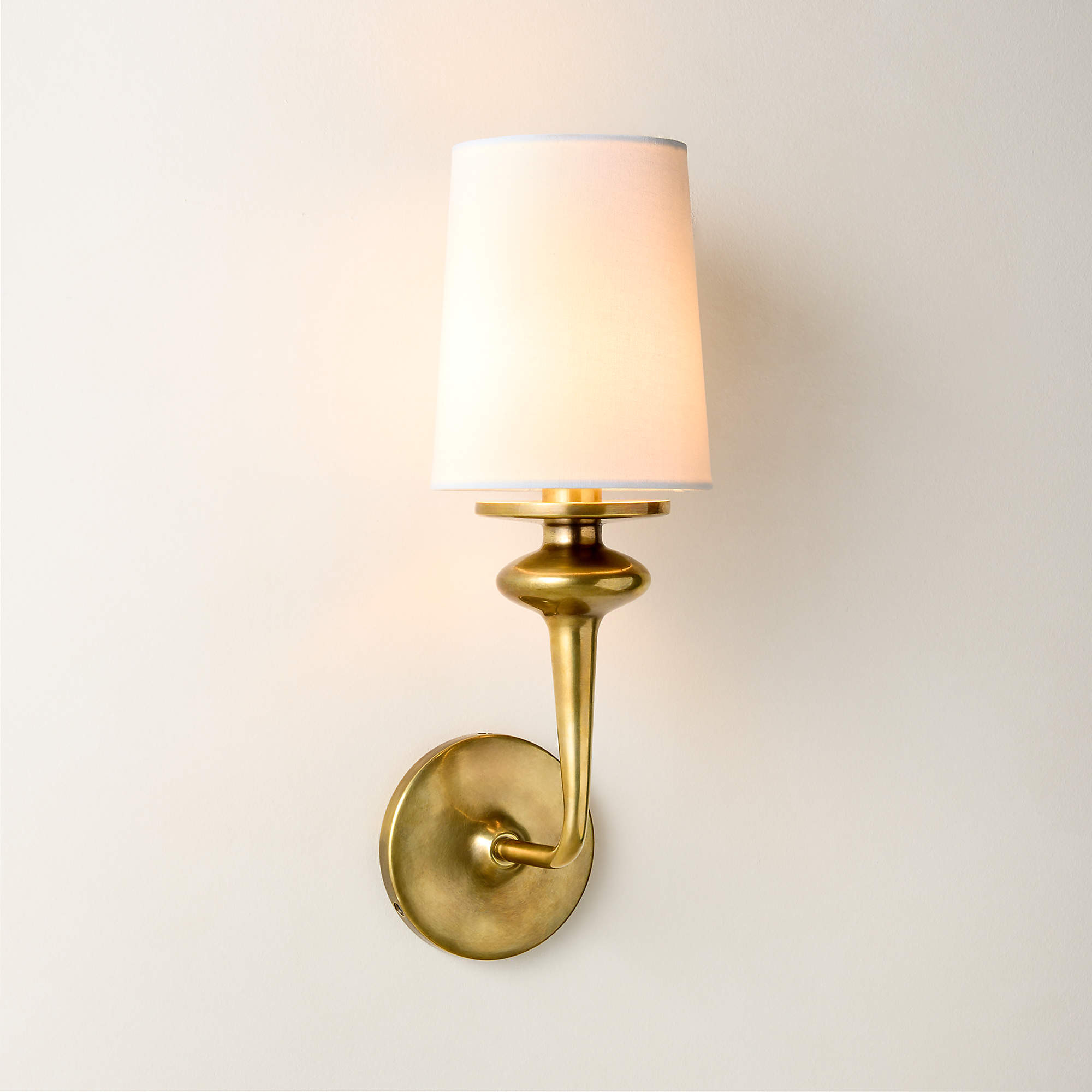 Lorent Aged Brass Wall Sconce + Reviews | CB2 | CB2