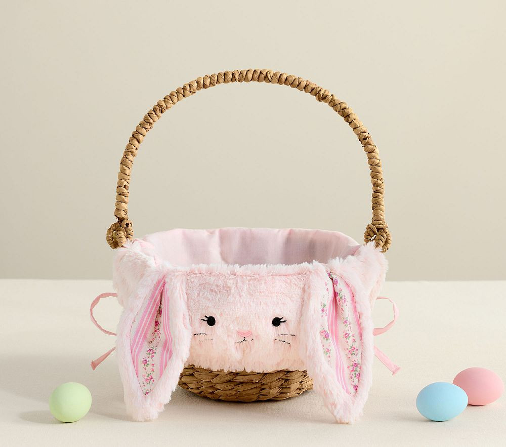LoveShackFancy Bunny Fur Seagrass Easter Basket & Liner Small Bundle | Pottery Barn Kids