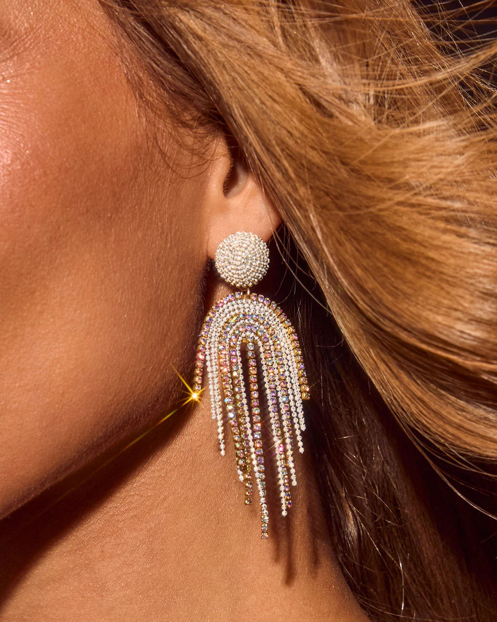 Echo Light Rhinestone Chandelier Earrings | VICI