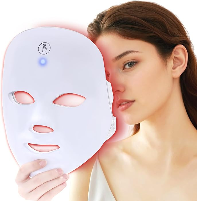 Red Light Therapy for face,Blue LED Light Therapy Mask,7-1 Colors LED Facial Skincare Mask at Hom... | Amazon (US)
