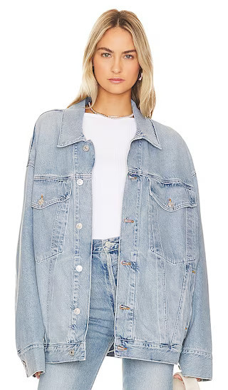 AGOLDE Wayne Denim Jacket in Denim-Light. - size S | Revolve Clothing (Global)