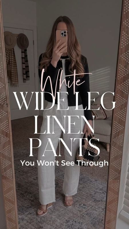 Loving these white wide leg linen pants that are not see-through! Love them, dressed up, or down for spring and summer events. I am in my true size XS and I am 5’3. .  

#LTKVideo #LTKover40 #LTKSeasonal