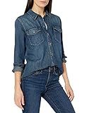Amazon Brand - Goodthreads Women's Denim Long-Sleeve Shirt, Dark Wash, X-Large | Amazon (US)