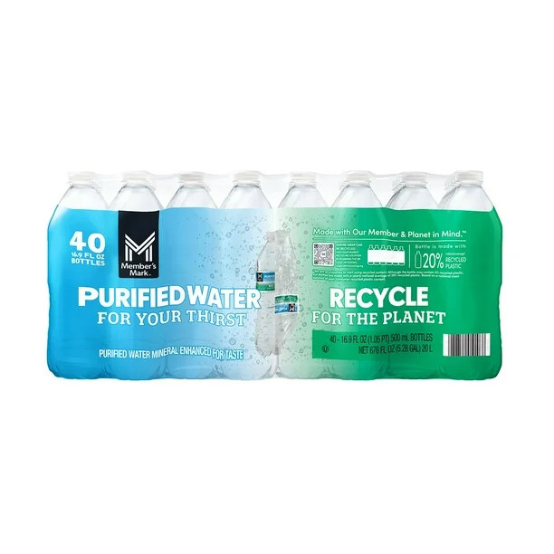 Member's Mark Purified Water 16.9 fl. oz., 40 pk. | Sam's Club
