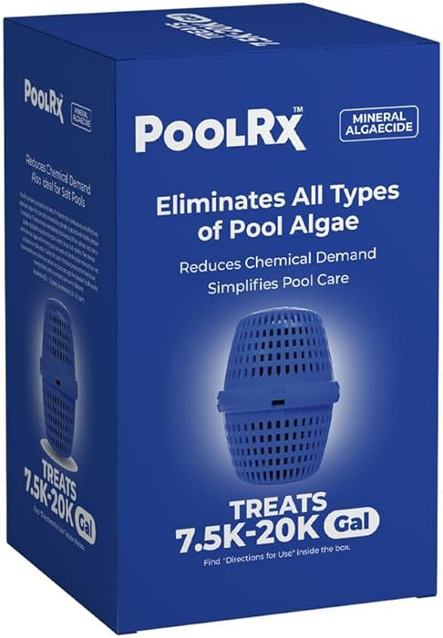 PoolRx Pool Unit #101001 6 Month Algaecide Blue Treats 7.5k-20k gallons, Single | Amazon (US)