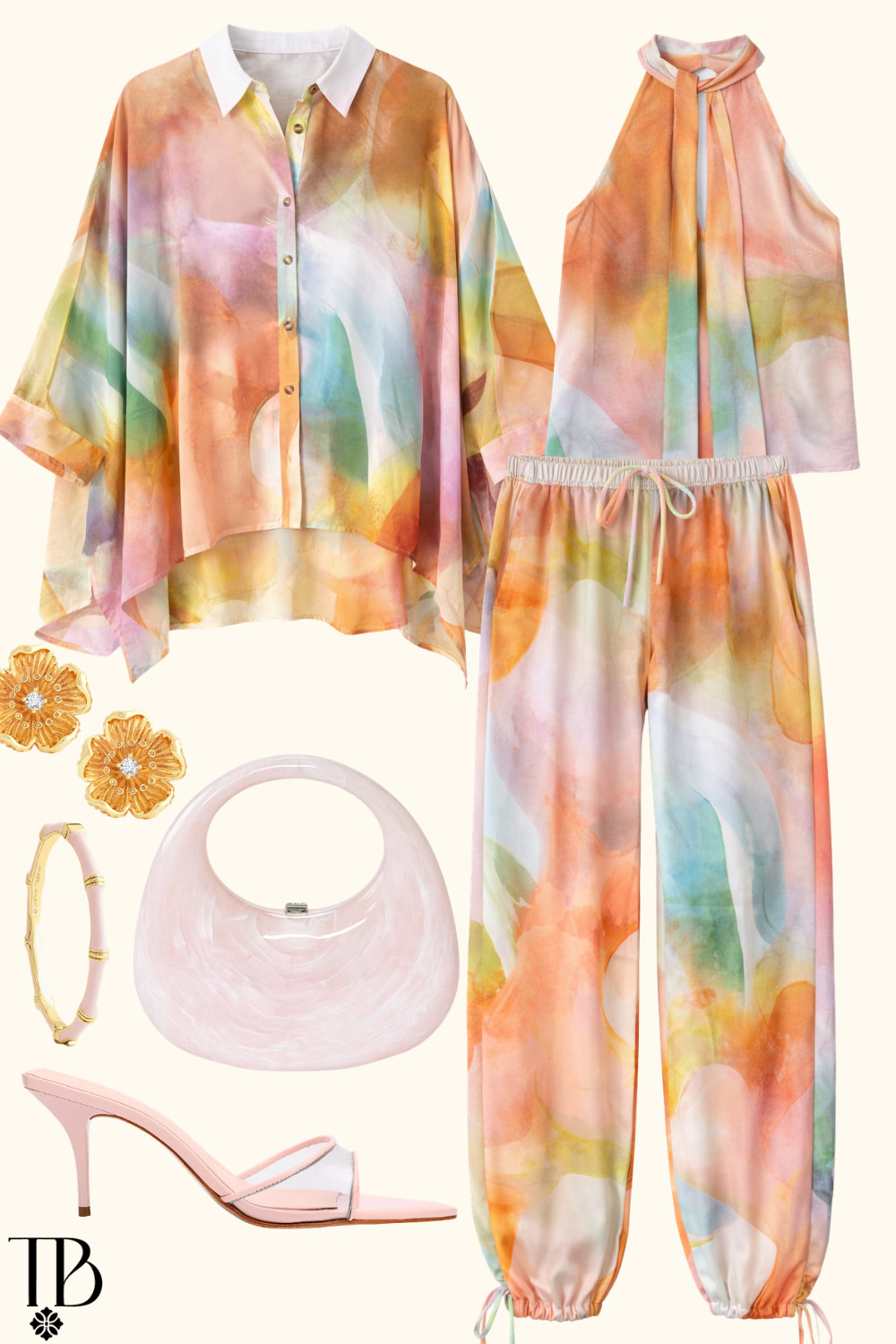 Obsessed with this dreamy pastel set 🌈 Styled with pink heels, gold accessories, and a statement bag for the perfect bold yet feminine look.

 

 #LTKFestival #LTKSeasonal #LTKTravel