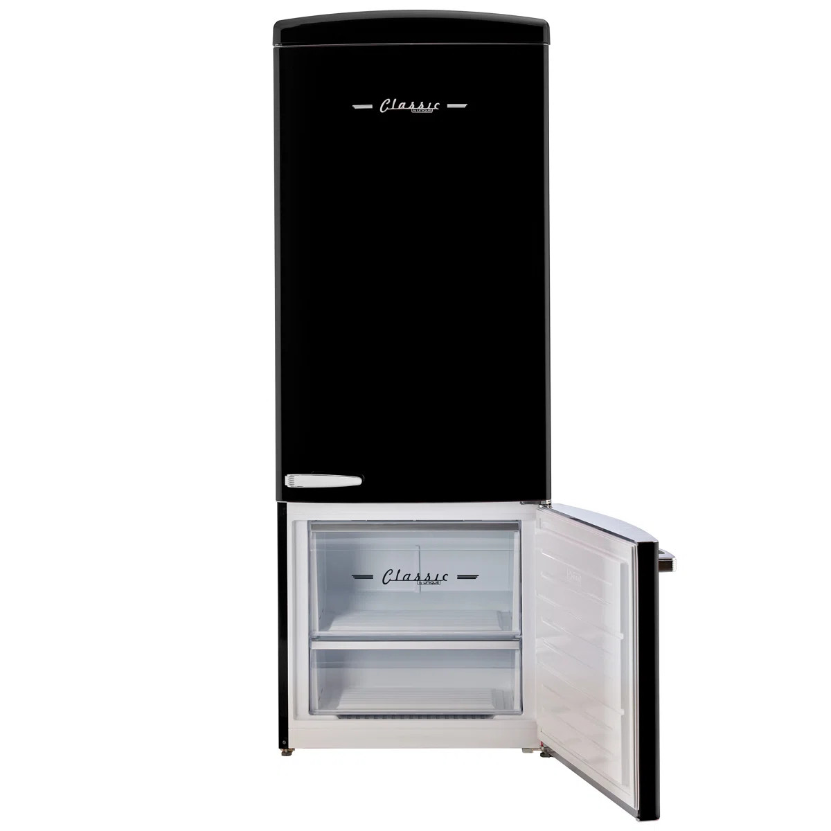 Classic Retro 28" 16.7 Cu. Ft. Frost Free Bottom Freezer Fridge In Summer, Energy Star UNQ-455L B... | Wayfair North America