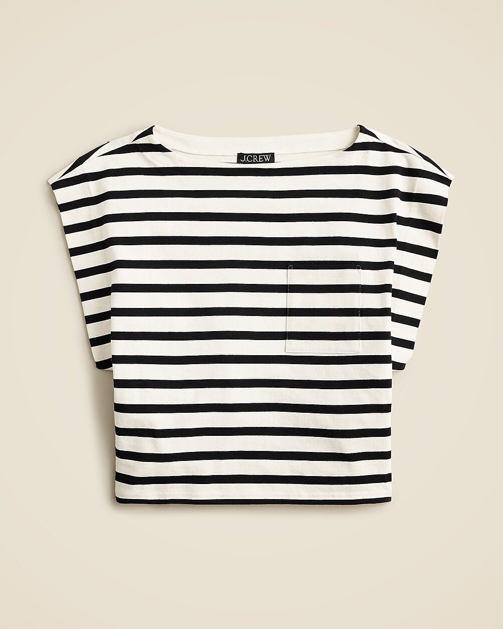 Boatneck muscle T-shirt in stripe mariner cotton | J. Crew US