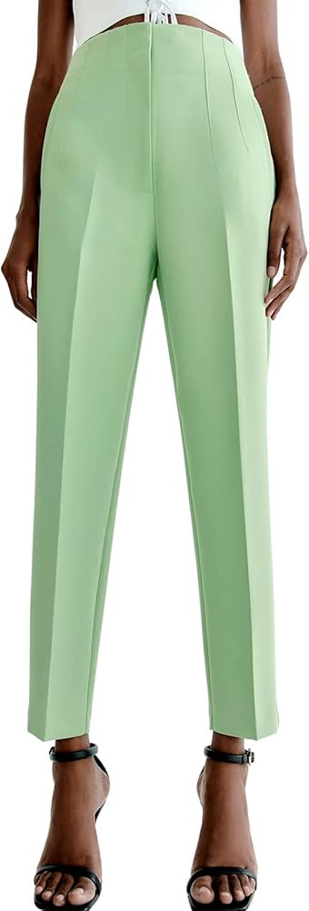 Ugerlov Women's High Waisted Dress Pants Work Business Casual Slacks Tapered Ankle Pants with Poc... | Amazon (US)
