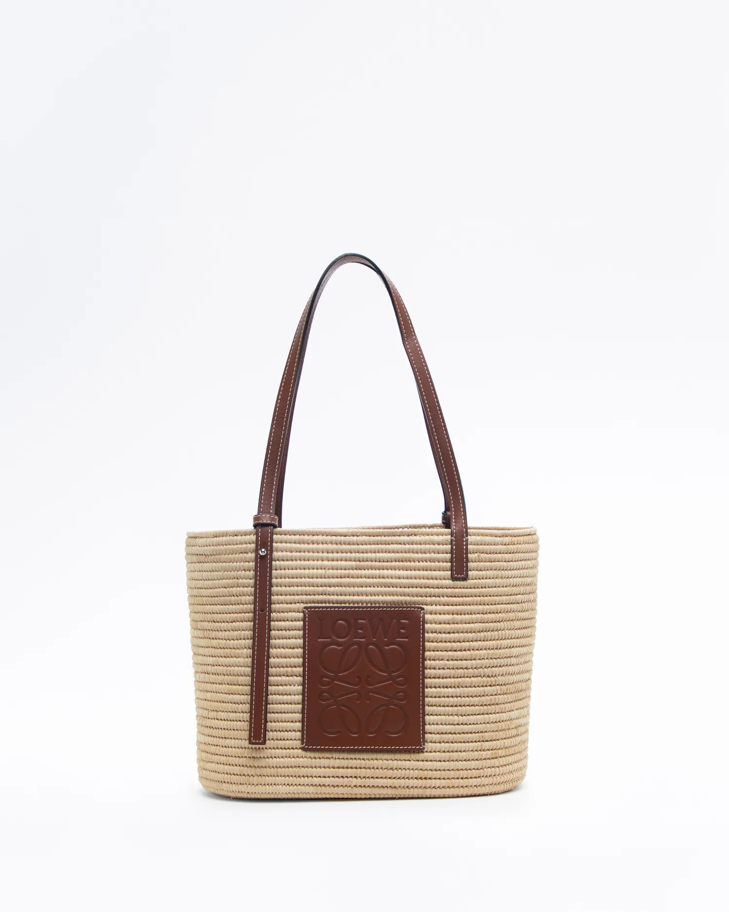 X Paula's Ibiza Raffia Small Basket Bag | Vivrelle