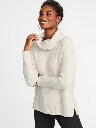 Slouchy Garter-Stitch Turtleneck Sweater for Women | Old Navy US
