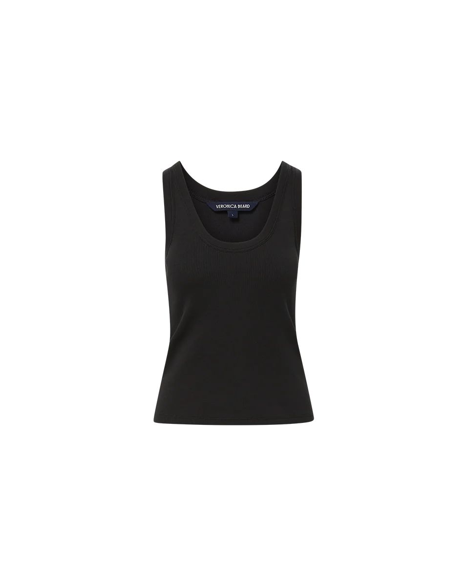 Birke Scoopneck Tank in Black | Veronica Beard | Veronica Beard