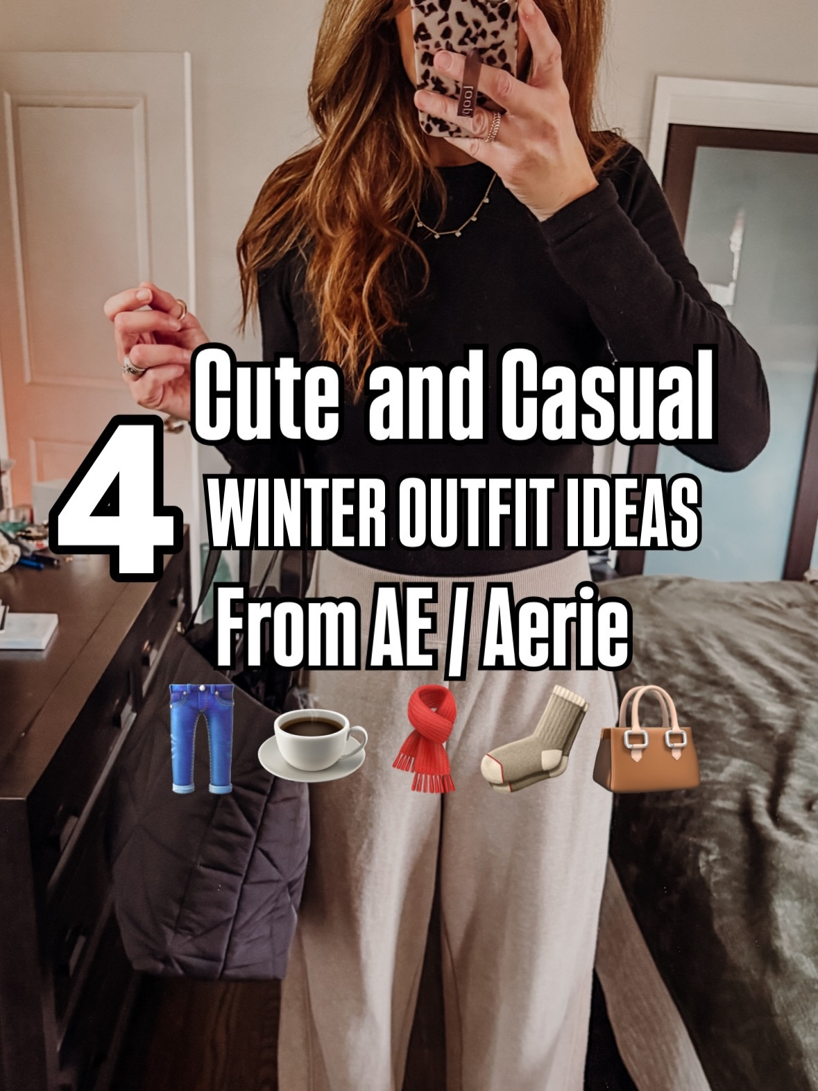 4 casual winter outfits that look put together, while keeping you comfy!

Which look is your favorite?

I’m wearing the last pair of wide leg sweatpants on repeat! Sooo cute and comfy!

The AE dreamy drape jeans were a top seller of mine last year. You are loving them as much as I do🥰 They are so light and comfortable. I love the dreamy drape collection. Also have pair of cargos.

Follow and comment SHOP for a link!

#aexme #winteroutfitideas #winteroutfits❄️ #outfitcollage #casualoutfitideas