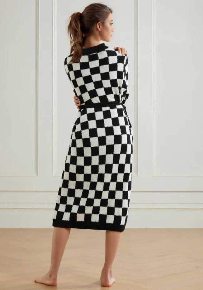 Checkered Buttery Robe | The Styled Collection