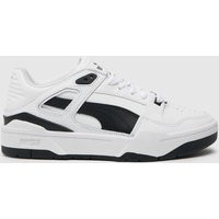 PUMA White & Black Slipstream Leather Youth Trainers | Schuh