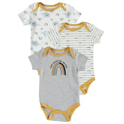Chick Pea Gender Neutral Baby bodysuit Short Sleeve Bodysuit Gift for Newborn 3-6 Months Rainbow Pack | Target