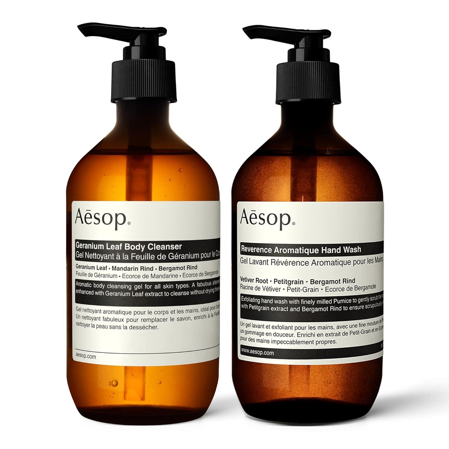 Aesop Reverence Aromatique Hand Wash & Geranium Leaf Body Cleanser | 500mL/16.67oz | Paraben, Cru... | Amazon (US)