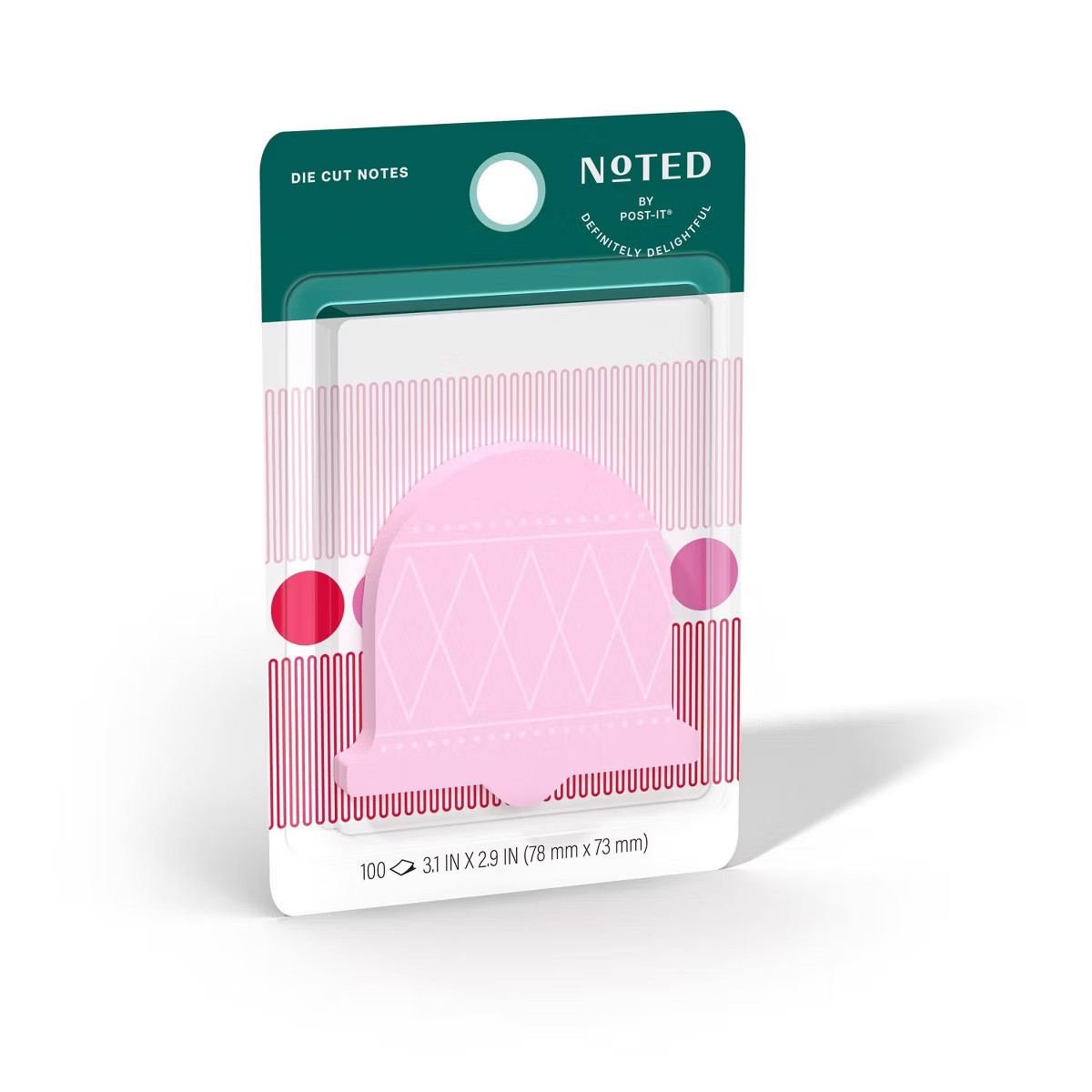 Noted by Post-it Ho Ho Whoa Ornament Die-Cut Notes Red Gifting | Target