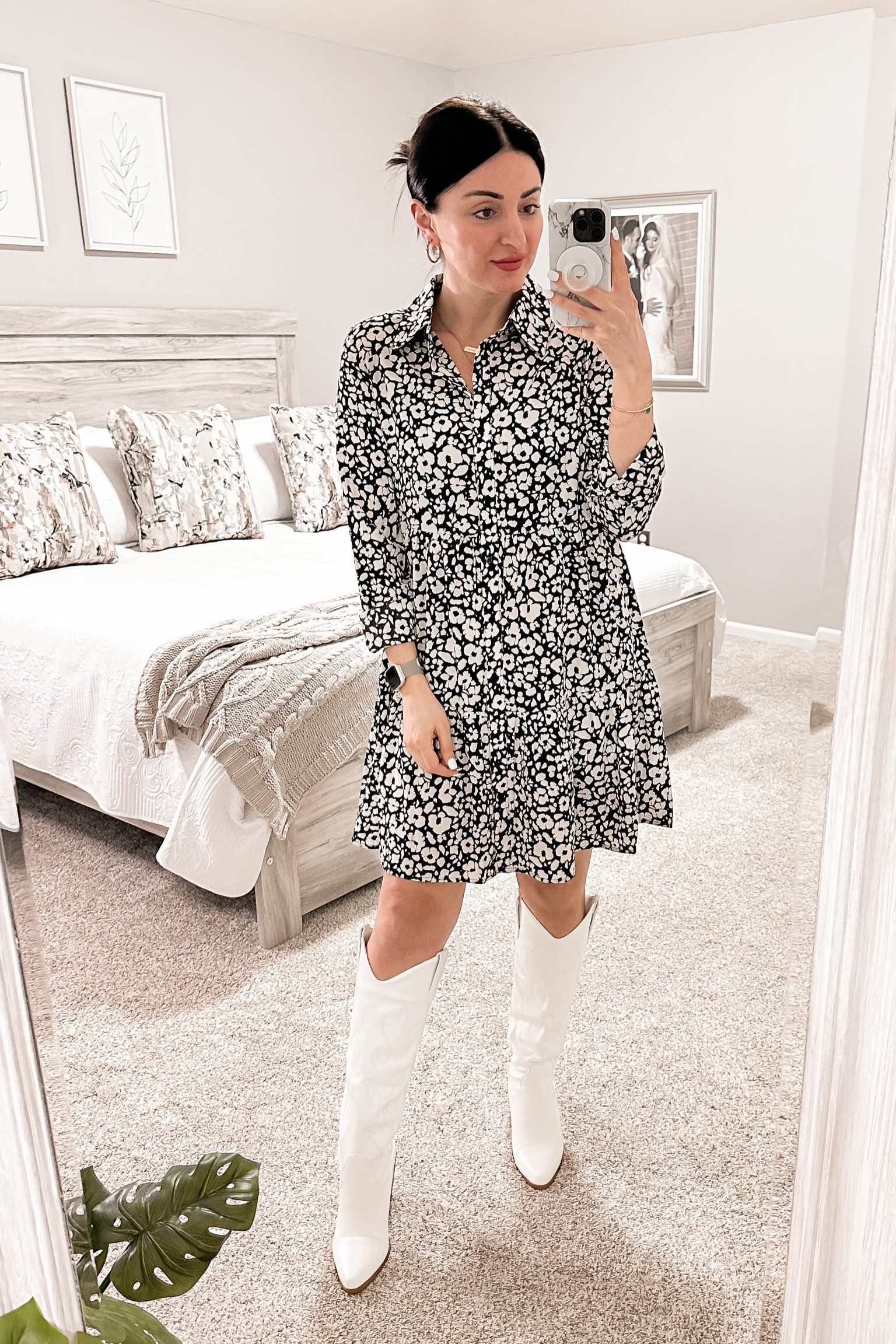 Amazon dress, dresses, white dress, bridal shower, baby shower, maternity dress, Nashville outfit, boots, casual dress, casual outfits, date night, brunch outfit, 

#LTKstyletip #LTKSeasonal #LTKunder50