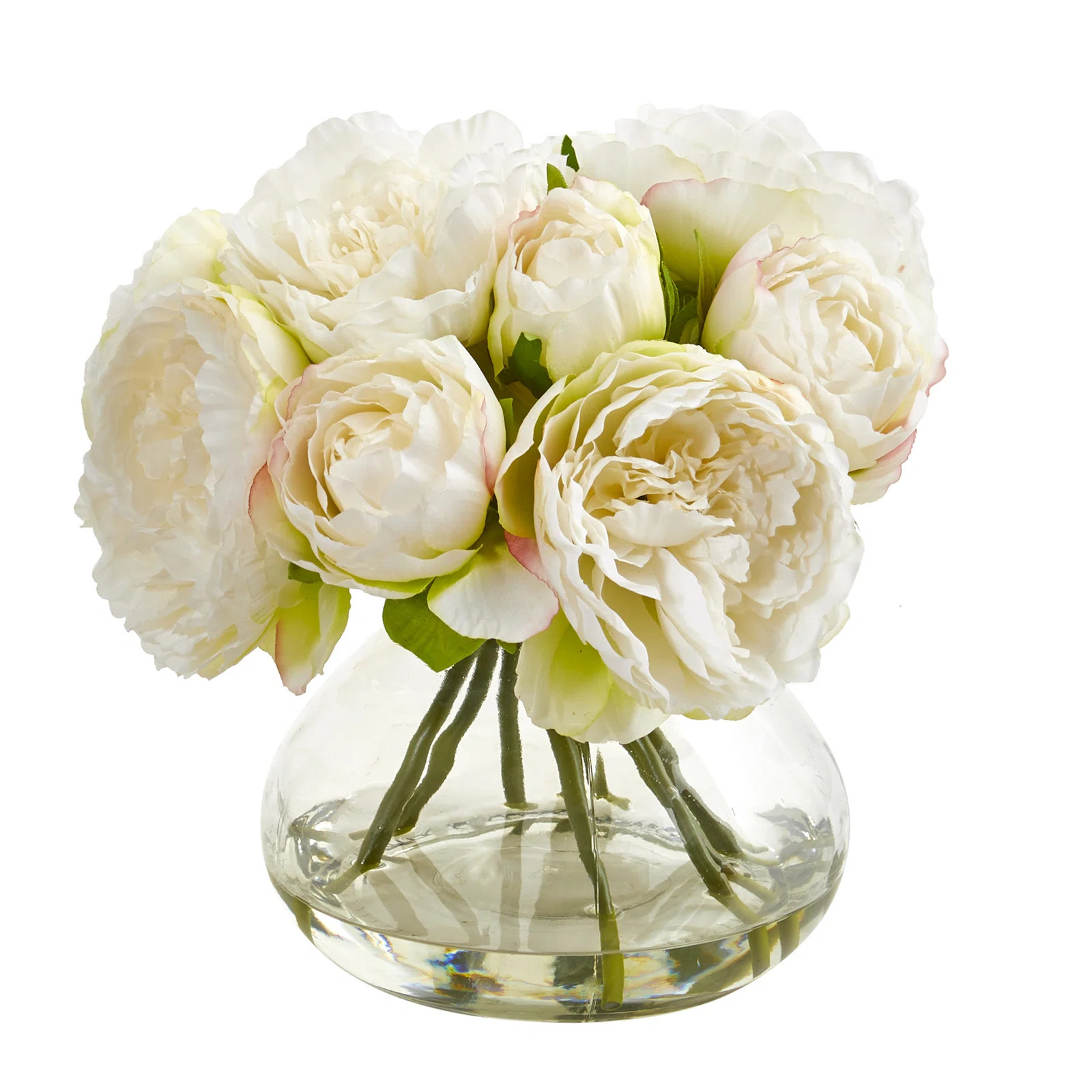 Rosdorf Park Peony Floral Arrangement in Vase & Reviews | Wayfair | Wayfair North America