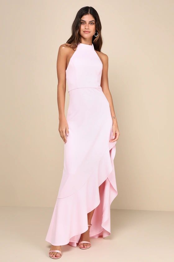 Majestic Perfection Light Pink Maxi Dress | Summer Bridesmaid Dress Pink Bridesmaids #LTKwedding |  | Lulus