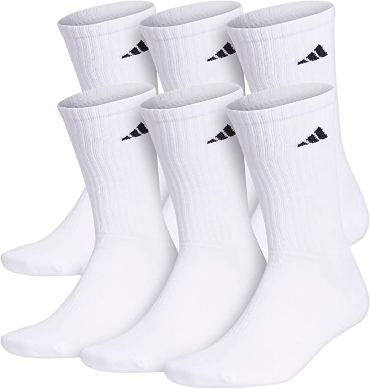 adidas mens Athletic Cushioned Crew Socks (6-pair) | Amazon (US)