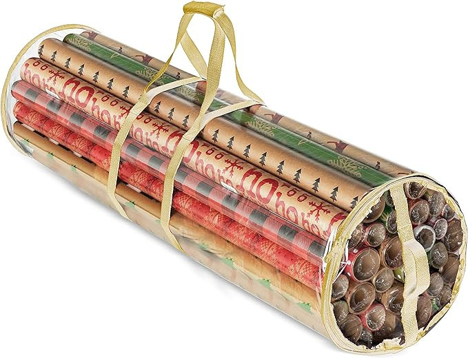 ZOBER Wrapping Paper Storage Containers - 40 Inch Gift Wrapping Organizer Storage - Fits 20 Stand... | Amazon (US)
