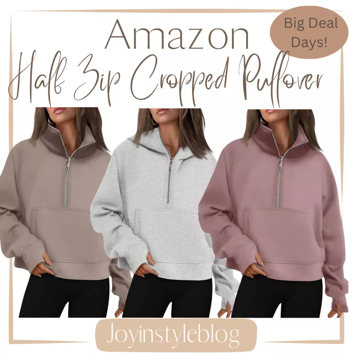 Cheap Womens Sweatshirts Half Zip Cropped Pullover Fleece Quarter