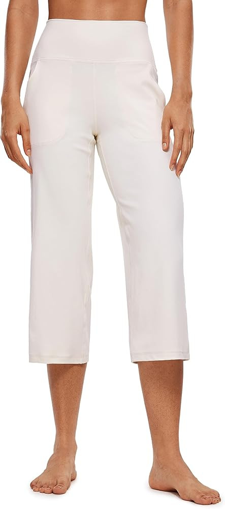 CRZ YOGA Womens Butterluxe High Waist Wide Leg Pants with Pockets 21.5 Inches - Buttery Soft Loun... | Amazon (US)
