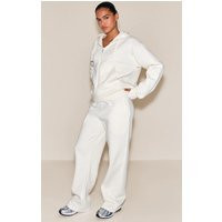 Cream Wide Leg Oversized Sweatpants | PrettyLittleThing US