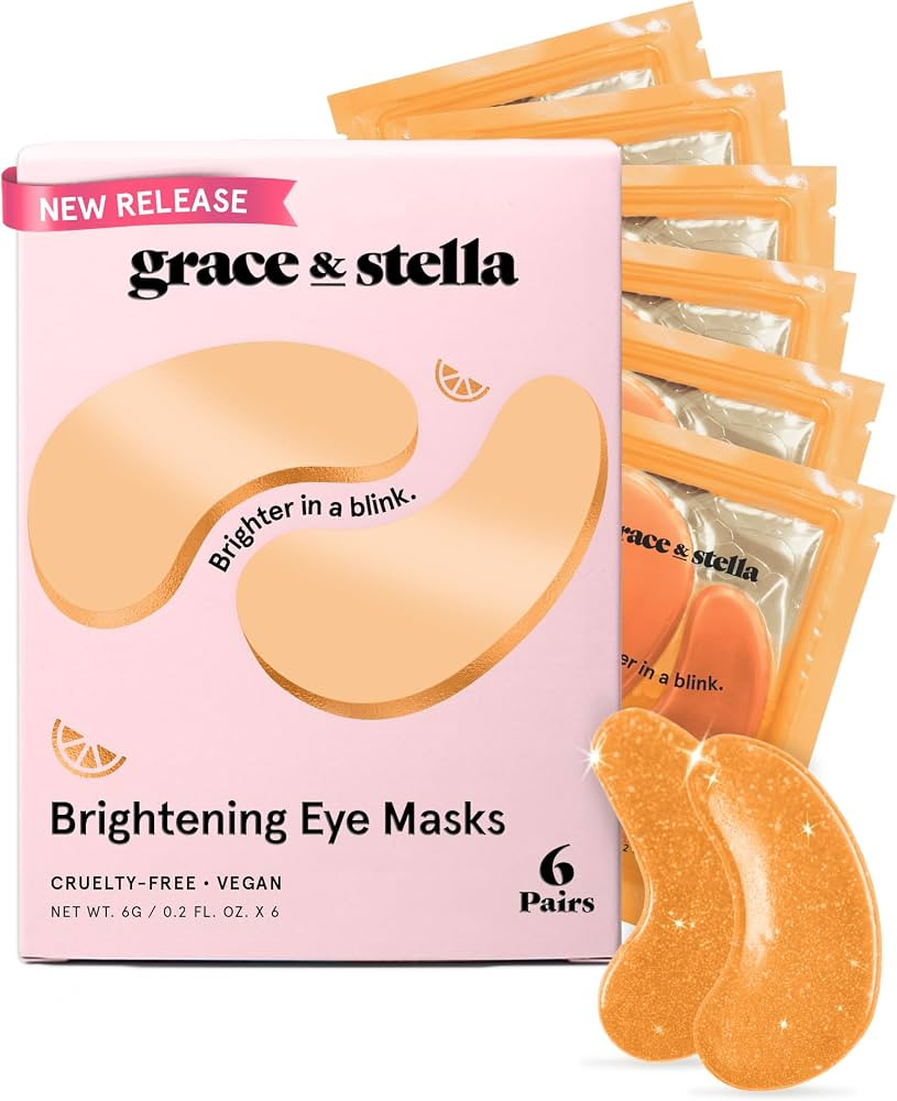 grace & stella Brightening Eye Patches for Dark Circles (6 Pairs) | Amazon (US)