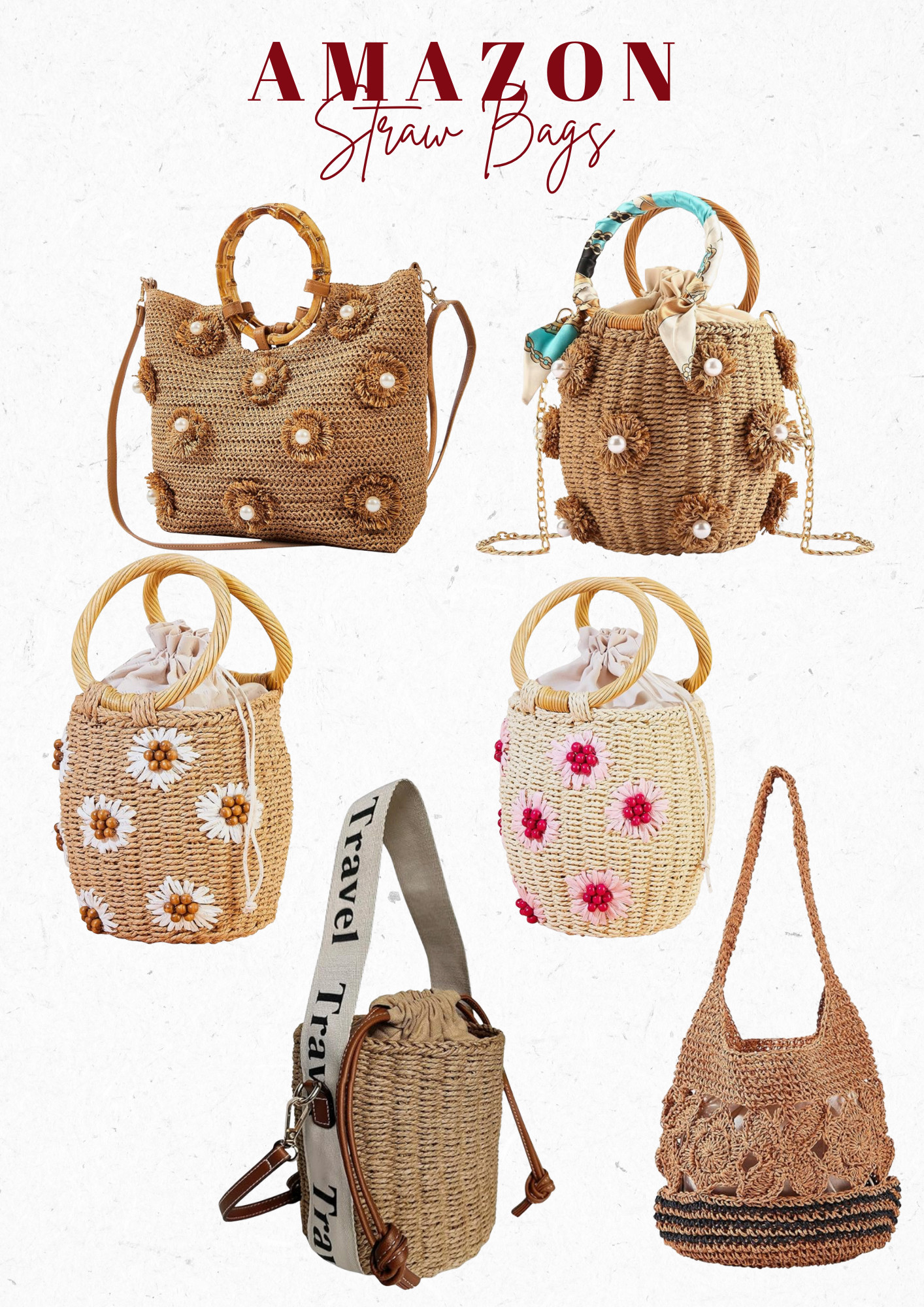 If you're looking for the perfect beach or travel tote, these straw bags are a must-have! There is so many options. 

 