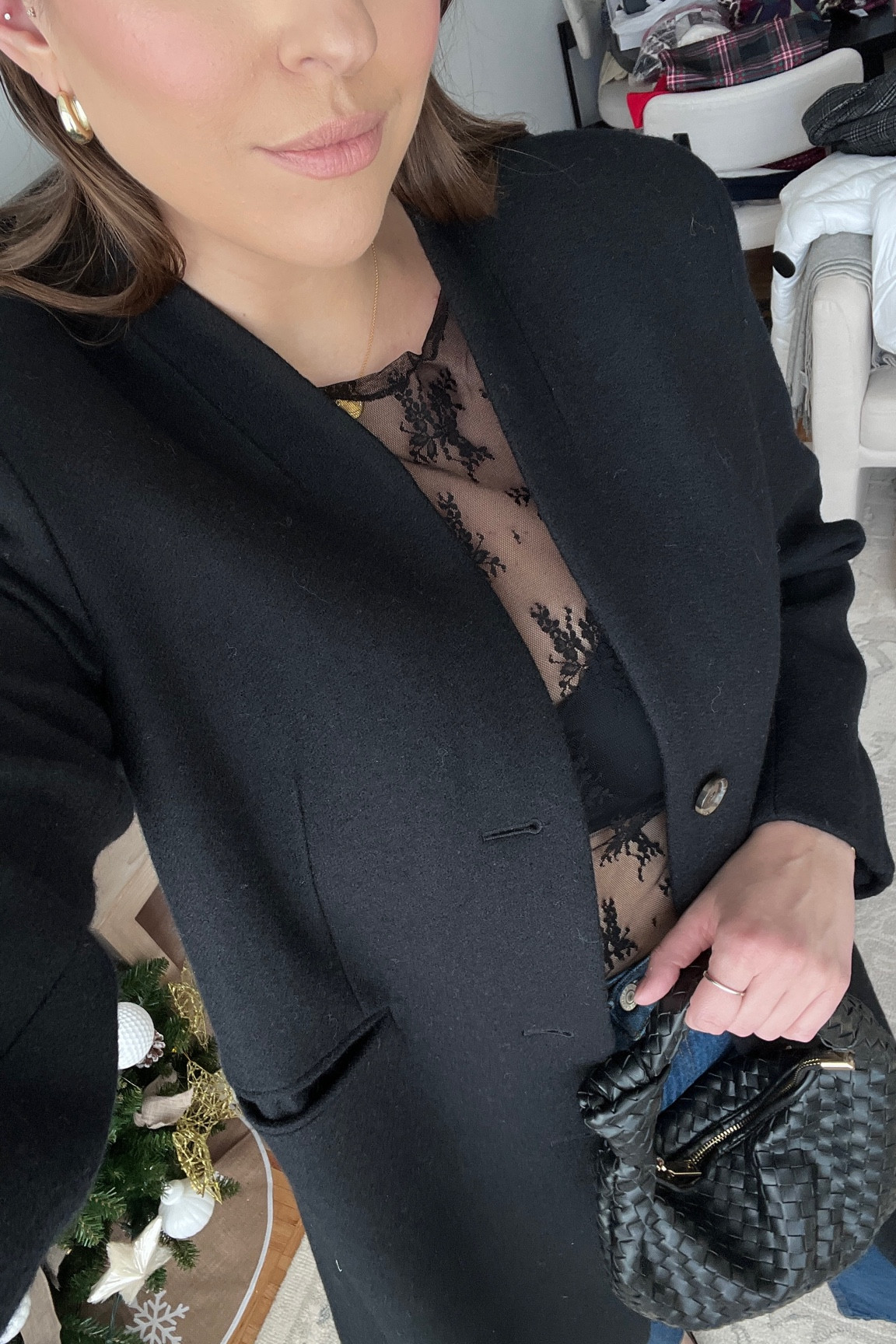 Lace top date night outfit idea 
 
Date night outfit | date night | outfit ideas | winter date night 

#LTKmidsize #LTKSeasonal #LTKstyletip