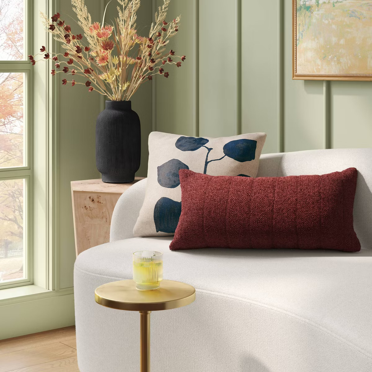 Oversized Channeled Boucle Polyester Lumbar Throw Pillow - Threshold™ | Target