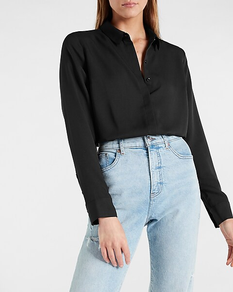 Solid Portofino Shirt | Express