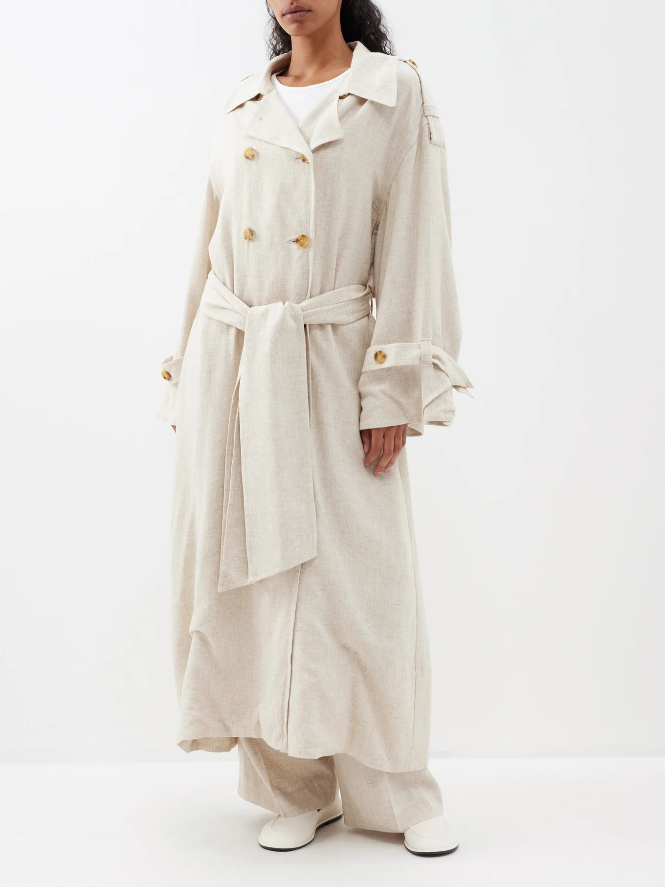 Alanise woven trench coat | By Malene Birger | Matches (APAC)