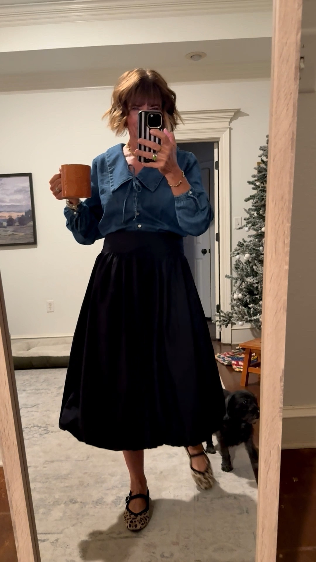 OOTD! Denim too and bubble skirt. Added leopard shoes for a fun detail!

#LTKOver40 #LTKgrwm #LTKFindsUnder50