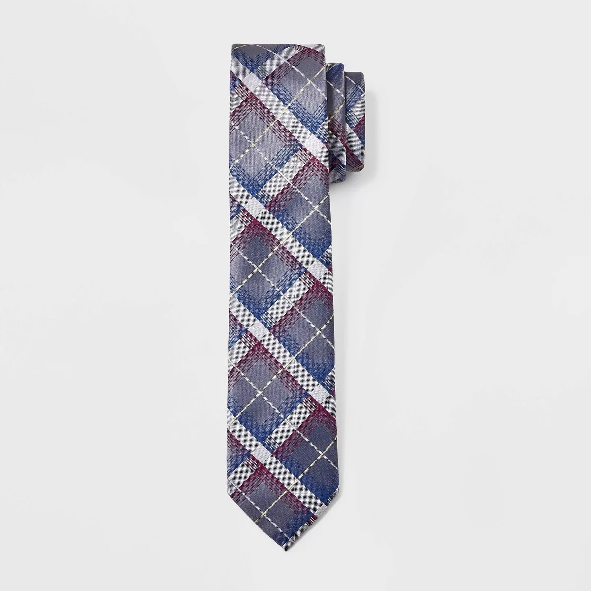 Men's Plaid Neck Tie - Goodfellow & Co™ Gray One Size | Target