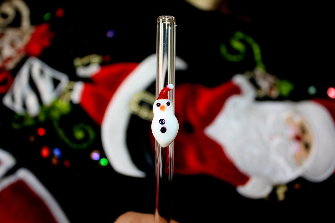 Glass Straw With Snowman Figurine / Reusable Straws Secret - Etsy | Etsy (US)
