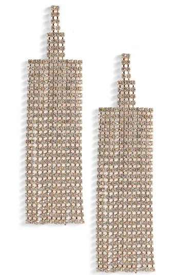 Open Edit Tiered Rhinestone Duster Earrings | Nordstrom | Nordstrom