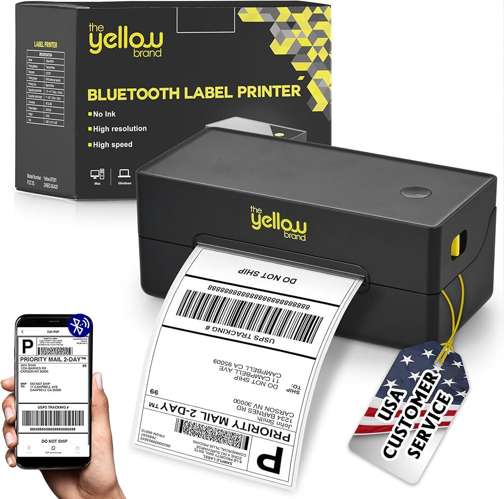 Label Printer, Bluetooth Thermal Printer, 4x6 Shipping Label Printer, Thermal Label Printer Deskt... | Amazon (US)
