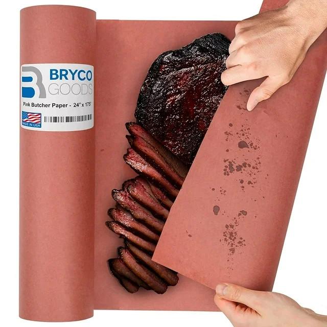 Bryco Goods Pink Butcher Paper Roll - 24 Inch by 175 Foot Roll of Food Grade Peach Butcher Paper ... | Walmart (US)