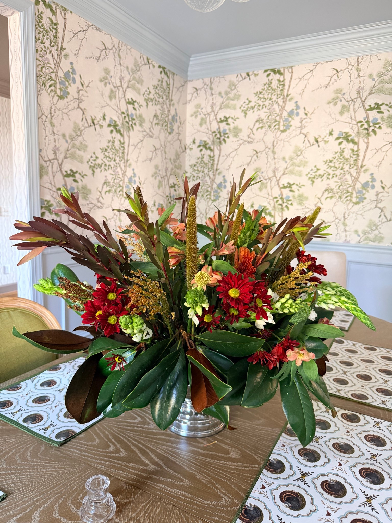 DIY Thanksgiving floral centerpiece arrangement. I got this silver footed bowl last year at Walmart and love this classic look! Just $30 

#LTKHome #LTKHoliday #LTKSeasonal