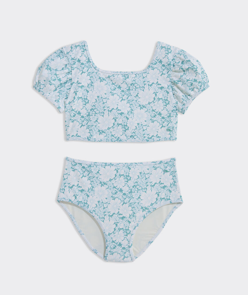Girls' Puff-Sleeve Bikini | vineyard vines