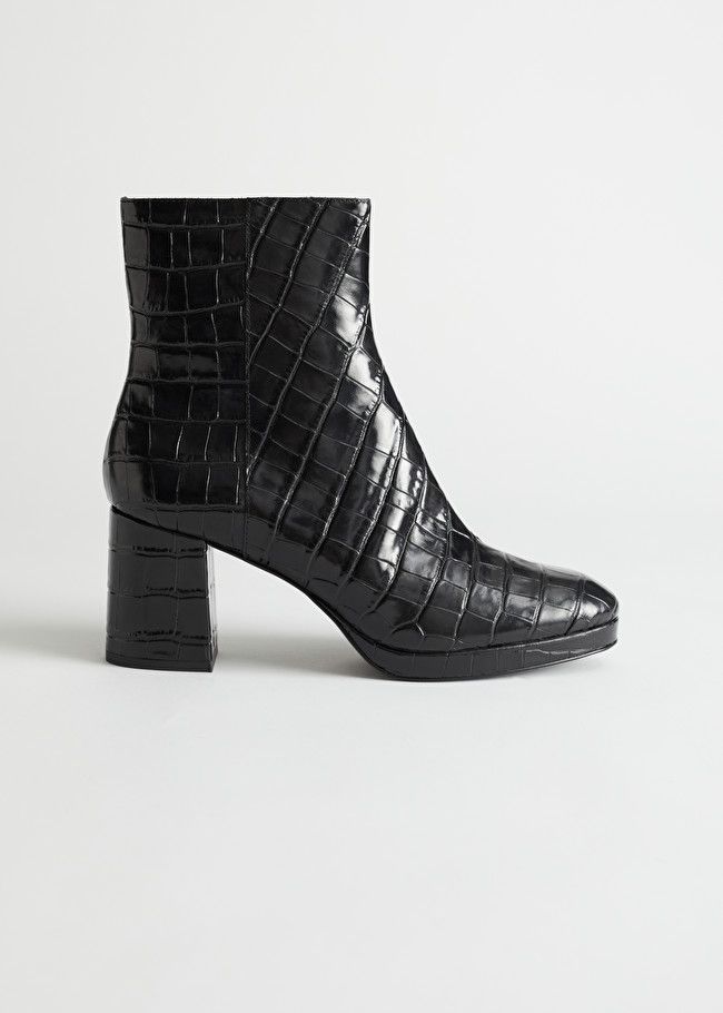 Croc Leather Platform Boots | & Other Stories (EU + UK)