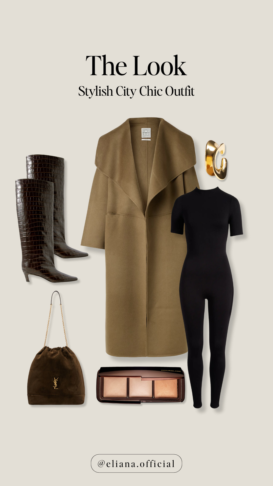 Ready for the city in this minimalist camel coat and bodysuit combo. The croc boots and YSL bag bring understated luxury to this effortless ensemble. 🤎 

 

#LTKSeasonal #LTKShoeCrush #LTKItBag